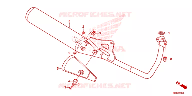 SILENCIEUX D'ECHAPPEMENT Honda MOTO 110 CG 2014  CG110SHE