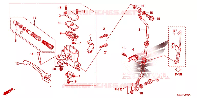 MAITRE CYLINDRE DE FREIN AVANT Honda MOTO 110 WAVE 2017  AFS110SPH