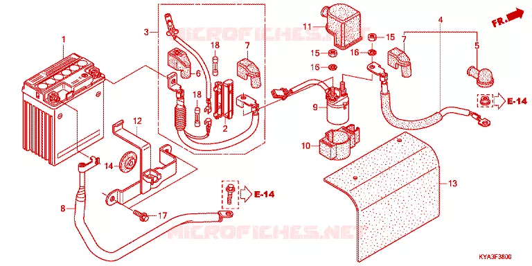 BATTERIE Honda MOTO 150 GL 2012  GL1501WHC