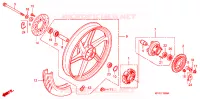 ROUE ARRIERE pour Honda CBR 125 de 2004