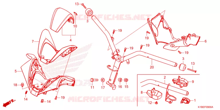 GUIDON - CARENAGE Honda SCOOTER 250 FORZA 2025  NSS250AS