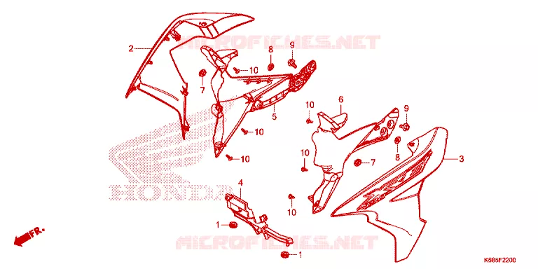OUIES DE RADIATEUR Honda MOTO 190 XR 2016  XRE190AG