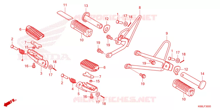 REPOSE PIED Honda MOTO 190 XR 2024  XRE190AP