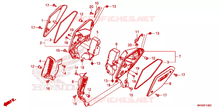 OUIES DE RADIATEUR Honda MOTO 650 CB 2020  CB650RAL