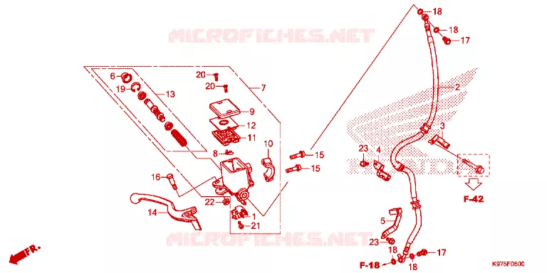 MAITRE CYLINDRE DE FREIN AVANT Honda SCOOTER 150 PCX 2019  WW150K