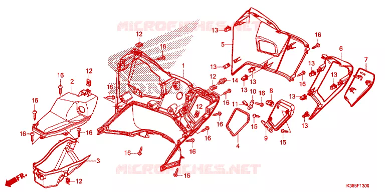 PROTEGE JAMBES Honda SCOOTER 150 PCX 2017  WW150H