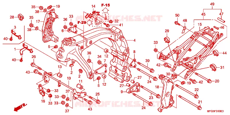 CADRE Honda MOTO 600 HORNET 2013  CB600FAD_BR