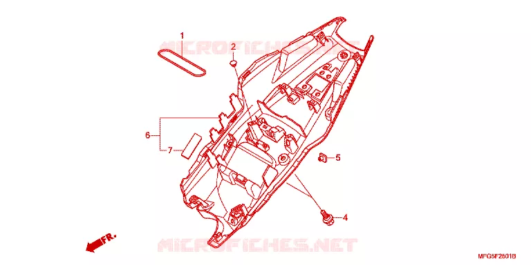 GARDE-BOUE ARRIERE Honda MOTO 600 HORNET 2013  CB600FAD_BR
