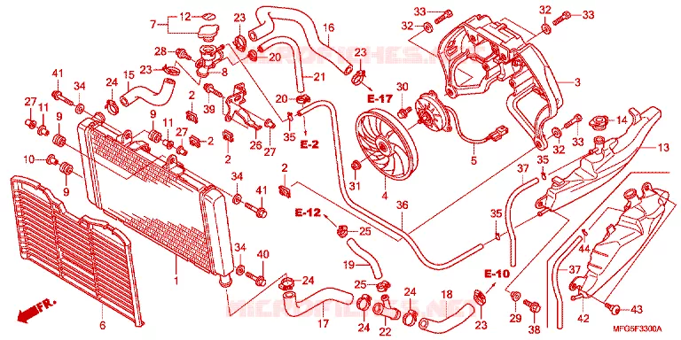 RADIATEUR Honda MOTO 600 HORNET 2013  CB600FAD_BR