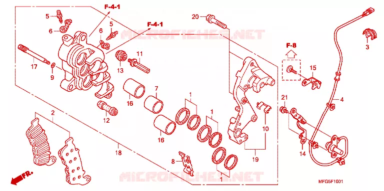 ETRIER DE FREIN AVANT DROIT Honda MOTO 600 HORNET 2012  CB600FAC_BR