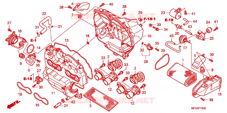 FILTRE A AIR Honda MOTO 600 HORNET 2012  CB600FAC_BR