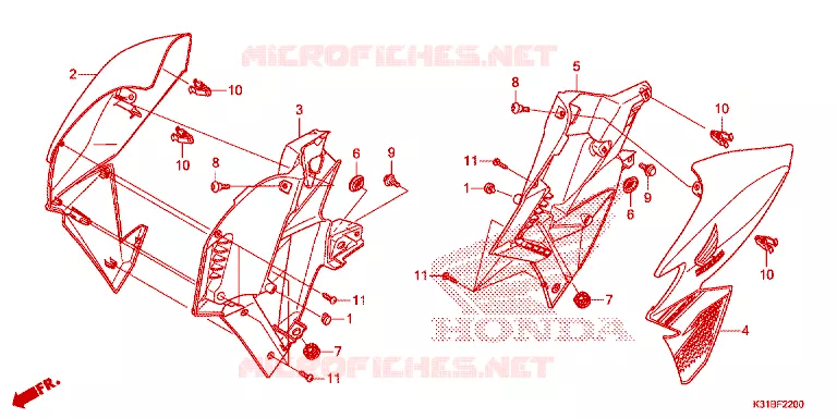 OUIES DE RADIATEUR Honda MOTO 250 CB 2020  MC250AL