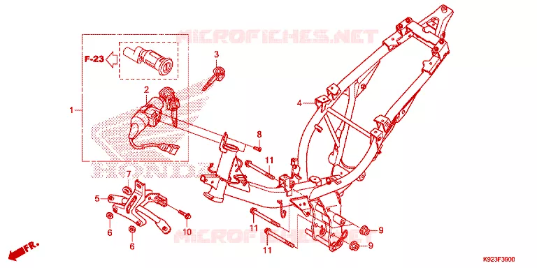 CADRE Honda MOTO 110 WAVE 2017  AFS110SPH
