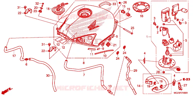 POMPE A ESSENCE Honda MOTO 500 CB 2015  CB500FAF