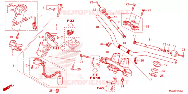 GUIDON Honda MOTO 500 CB 2017  CB500FAH