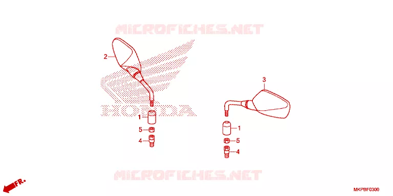 RETROVISEUR Honda MOTO 500 CB 2021  CB500FAL