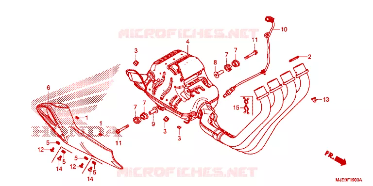 SILENCIEUX D'ECHAPPEMENT Honda MOTO 650 CB 2014  CB650FAF