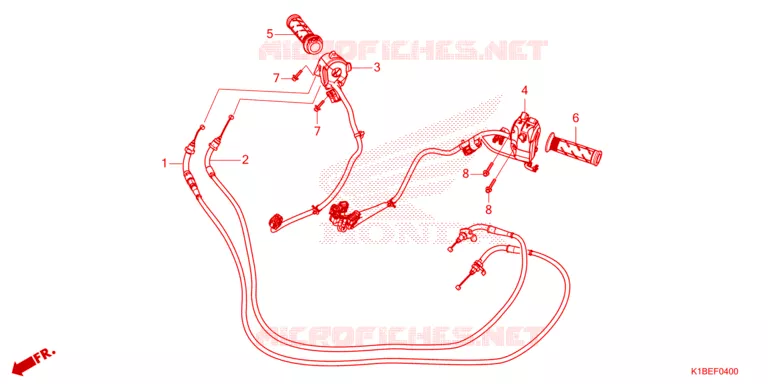 COMMODO - LEVIER - CABLE Honda SCOOTER 350 FORZA 2025  NSS350AS