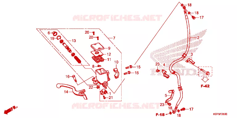 MAITRE CYLINDRE DE FREIN AVANT Honda SCOOTER 150 PCX 2021  WW150M