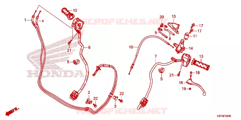 COMMODO - LEVIER - CABLE Honda SCOOTER 150 PCX 2023  WW150P