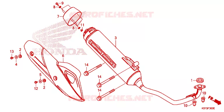 SILENCIEUX D'ECHAPPEMENT Honda SCOOTER 150 PCX 2023  WW150P