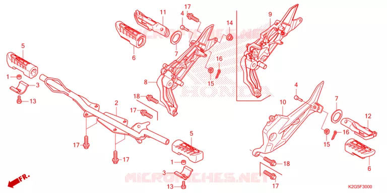 REPOSE PIED Honda MOTO 160 CG 2023  CG160ESP
