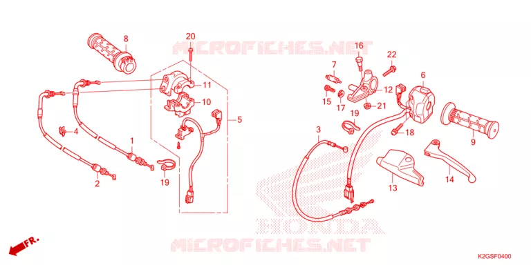 COMMODO - LEVIER - CABLE Honda MOTO 160 CG 2025  CG160EDFS
