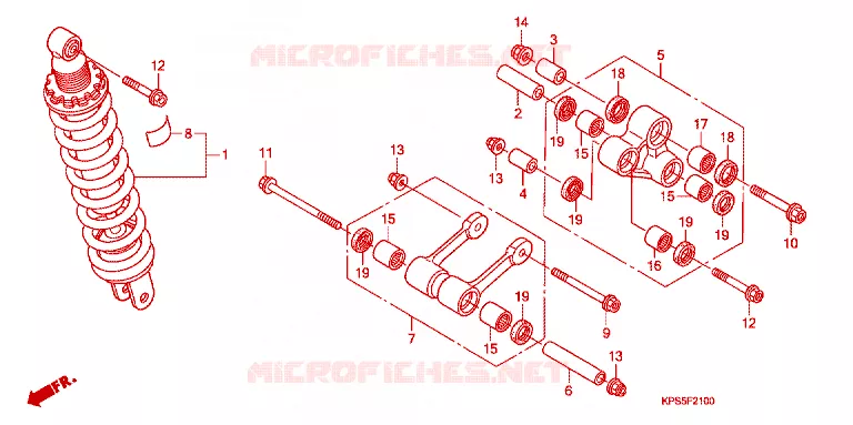 AMORTISSEUR ARRIERE Honda MOTO 230 CRF 2013  CRF230FC