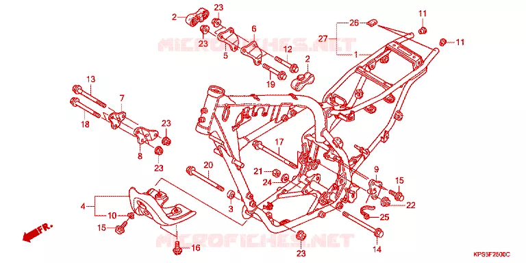 CADRE Honda MOTO 230 CRF 2014  CRF230FC