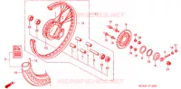 ROUE ARRIERE pour Honda CG 125 FAN 1LA de 2006
