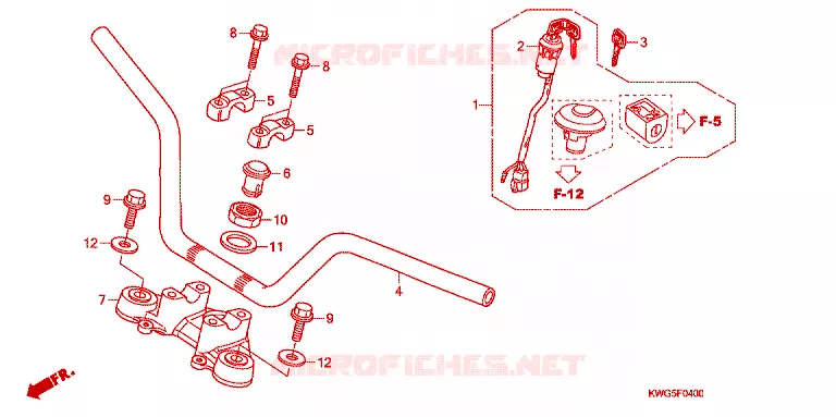 GUIDON - TE DE FOURCHE Honda MOTO 125 CG 2011  CG125CESB
