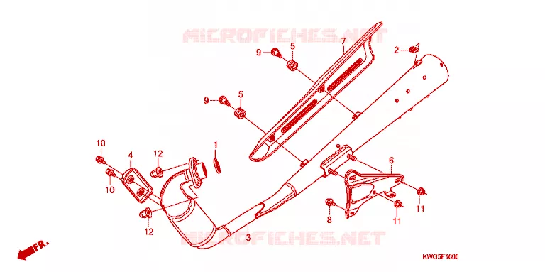 SILENCIEUX D'ECHAPPEMENT Honda MOTO 125 CG 2011  CG125CESB
