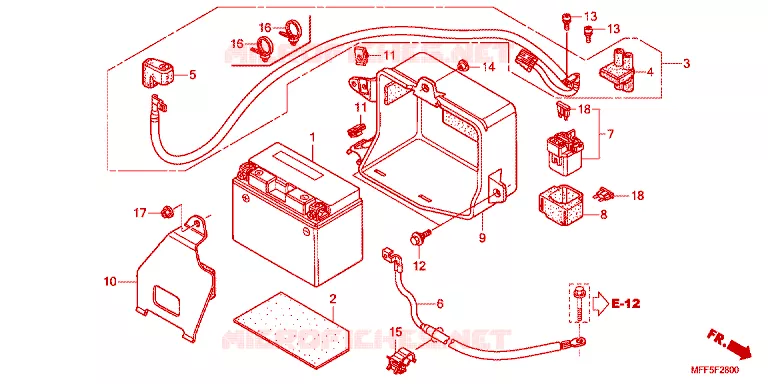BATTERIE Honda MOTO 700 TRANSALP 2012  XL700VC
