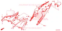COUVERCLES LATERAUX   ARRIERES pour Honda CB 500 F de 2014
