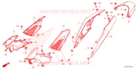 COUVERCLES LATERAUX   ARRIERES pour Honda CB 300 TWISTER ABS de 2023