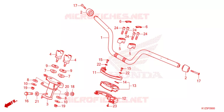 GUIDON - CARENAGE Honda SCOOTER 160 PCX 2023  WW160P