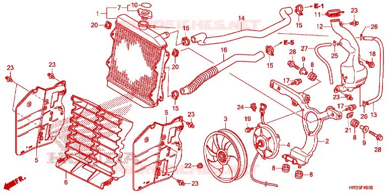 RADIATEUR Honda ATV 420 FOURTRAX 2021  TRX420FM1H