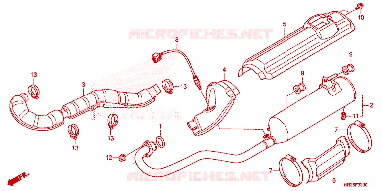 SILENCIEUX D'ECHAPPEMENT Honda ATV 420 FOURTRAX 2020  TRX420FM1H
