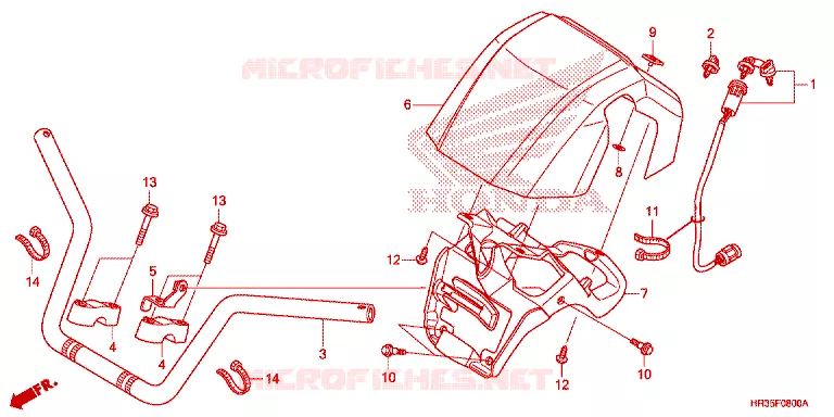 GUIDON Honda ATV 420 FOURTRAX 2016  TRX420FM1F
