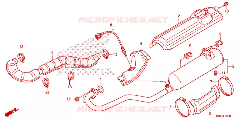SILENCIEUX D'ECHAPPEMENT Honda ATV 420 FOURTRAX 2016  TRX420FM1F