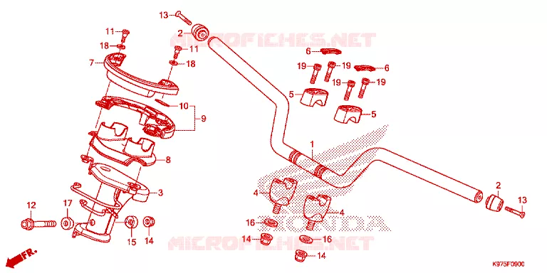 GUIDON - CARENAGE Honda SCOOTER 150 PCX 2023  WW150AN