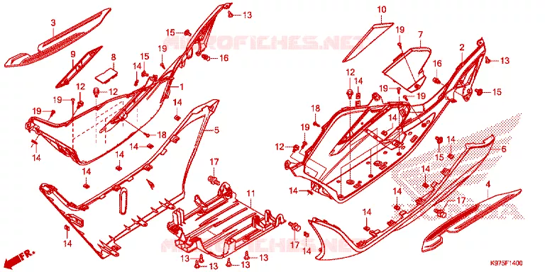 MARCHE PIEDS Honda SCOOTER 150 PCX 2023  WW150AN