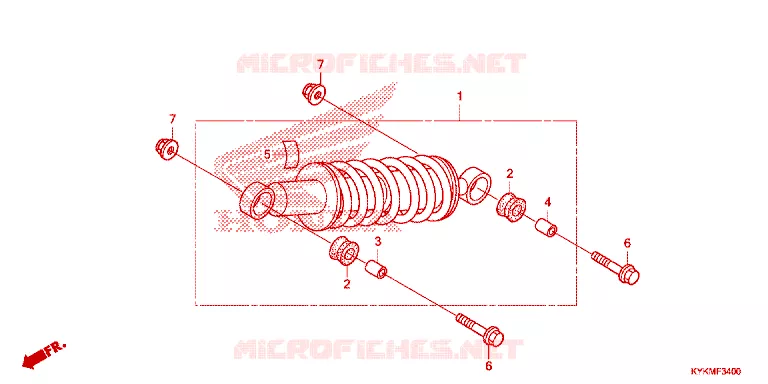 AMORTISSEUR ARRIERE Honda MOTO 110 CRF 2025  CRF110FS