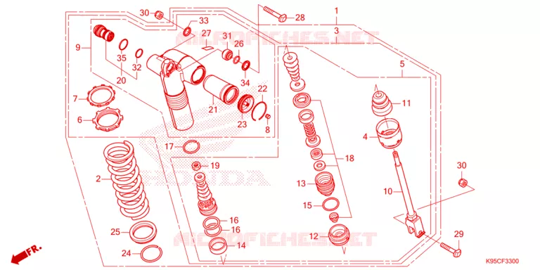 AMORTISSEUR ARRIERE Honda MOTO 250 CRF 2025  CRF250RWES