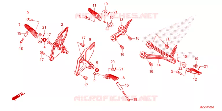 REPOSE PIED Honda MOTO 650 CBR 2023  CBR650RAP