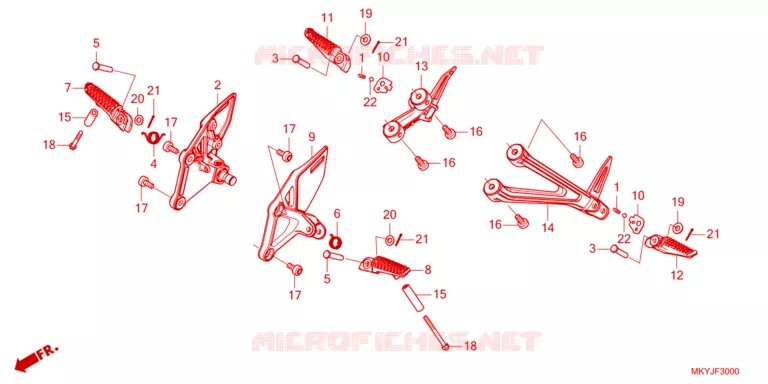 REPOSE PIED Honda MOTO 650 CBR 2024  CBR650RACR_J