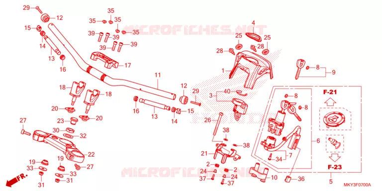 GUIDON Honda MOTO 650 CB 2023  CB650RAP