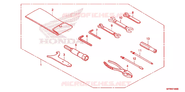 OUTIL Honda MOTO 1300 VT 2025  VT1300CXAS