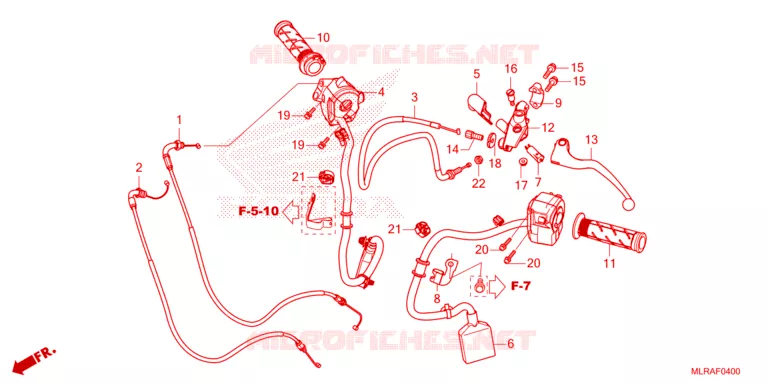 LEVIER DE GUIDON - CABLE - COMMODO Honda MOTO 500 CB 2025  CB500FAS