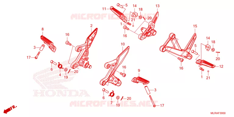 REPOSE PIED Honda MOTO 500 CB 2025  CB500FAS